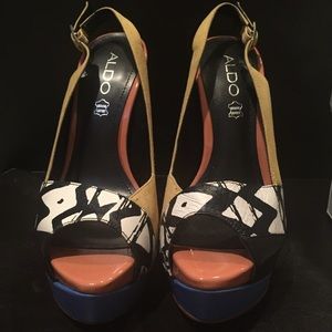 Aldo peep-toe pump shoes size 37 , 7 US